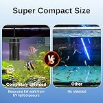 SainSmart Aquarium Clean Light, 5W Mini Submersible Sanitizer Light with Timer, Aquarium Water Cleaning Green and Algae for Fish Tank, Pond, Swimming Pool, Saltwater, Freshwater, XpertMatic