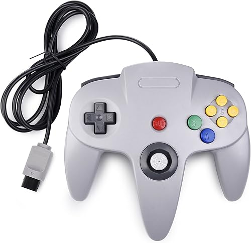 KIWITATA Controlador clásico N64, control remoto retro N64 con cable, controlador de gamepad compatible con consola de sistema de videojuegos N64,