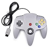 KIWITATA Classic N64 Controller, Retro N64 Wired Remote Joystick Gamepad Controller Compatible with N64 Video Game System Console Gray