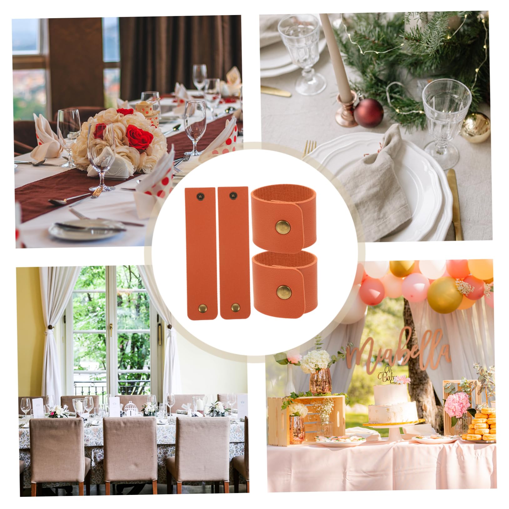 TOPBATHY 20stücke wasserdichte -serviettenringe Stilvolle Tischdekoration Für Hochzeiten Restaurants Und Zuhause Als Serviettenhalter Und Tischornament