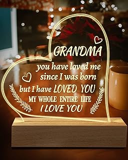 Grandma Gifts from Grandchildren, Engraved Night Light 15 * 19CM, Birthday Christmas Mothers Day Gifts for Grandma, Nana, Grammy, Grandmother