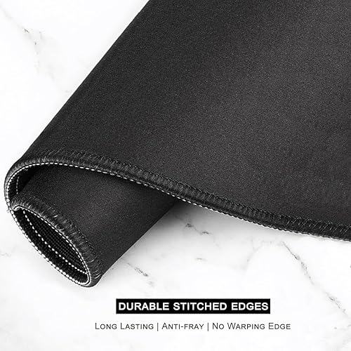 Miniatura 5 de Auhoahsil Alfombrilla de escritorio grande XL extendida para mouse para juegos, 31.5 x 11.8 pulgadas, alfombrilla de mouse impermeable con bordes
