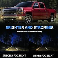 Vista 8 de Conjunto de luces antiniebla para 2007 2008 2009 2010 2011 2012 2013 2014 2015 Chevy Silverado Kit de reemplazo para 2007-2013 Avalanche, 2015-2020