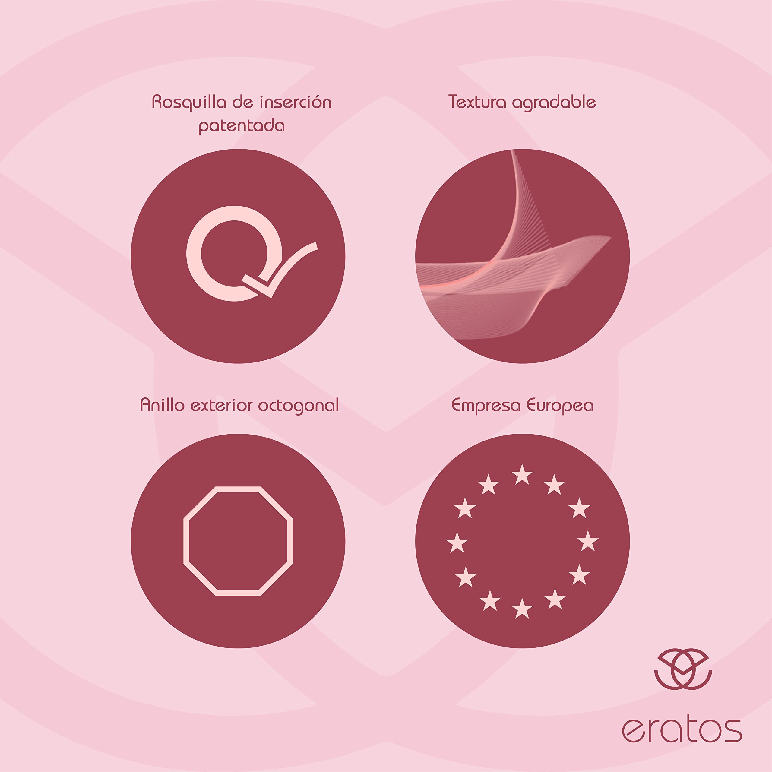 Preservativo femenino - Con Rosquilla Patentada - Látex Natural Inodoro - Lubrificante a base de agua - Marcado CE - Paquete de 12 Condones