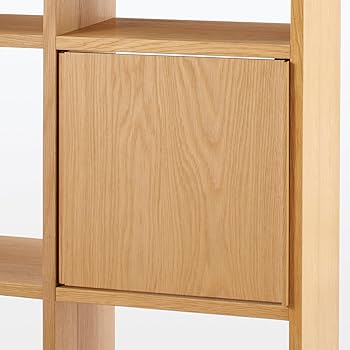 Amazon｜無印良品 スタッキングシェルフ 木製扉 オーク材突板