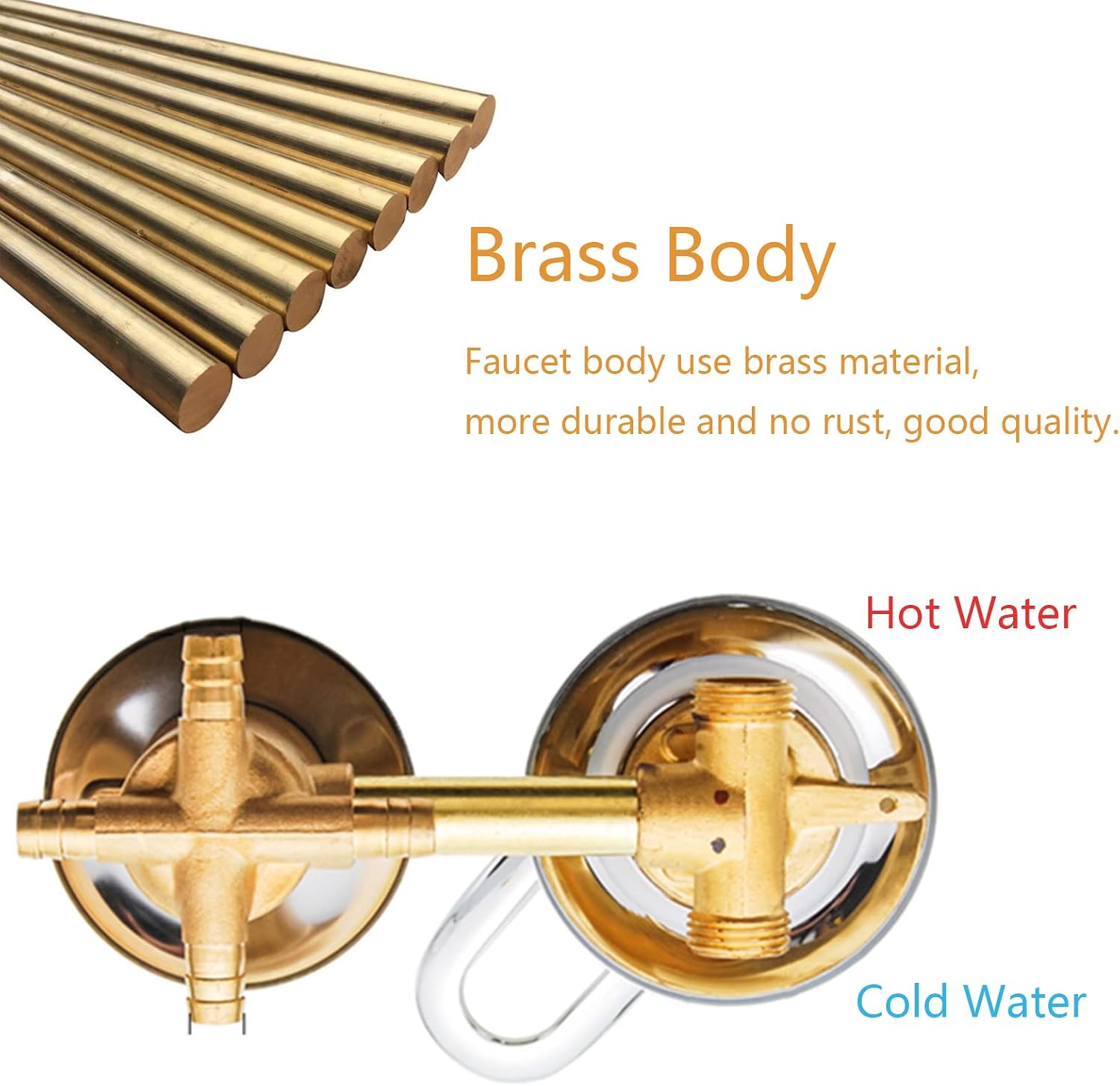 1/2/3/4/5 Water Outlet Hole Distance 10/12.5/14.5cm Brass Shower Faucet Bathroom Intubation Mixer Valve for Shower Cabin Cabinet, Ceramic Cartridge, Thicken Handle (A Intubation 5 Way 12.5cm)