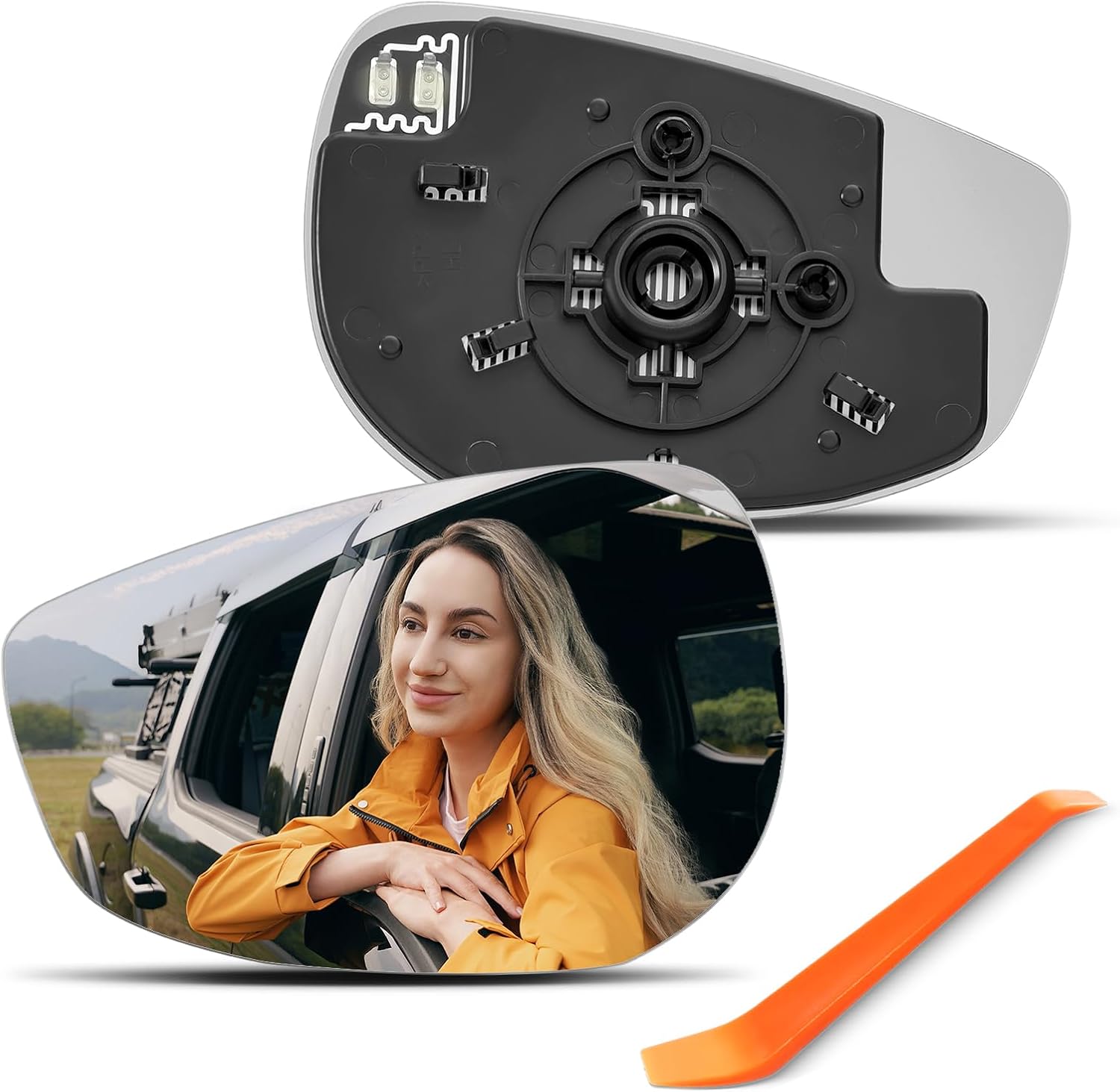 BSD Compatible with Mazda 3 Passenger Side Mirror, 2019 2020 2021 2022 2023 2024 2025, Replacement for Mazda CX30 CX50 Right Side Mirrors, Blind Spot, Heated