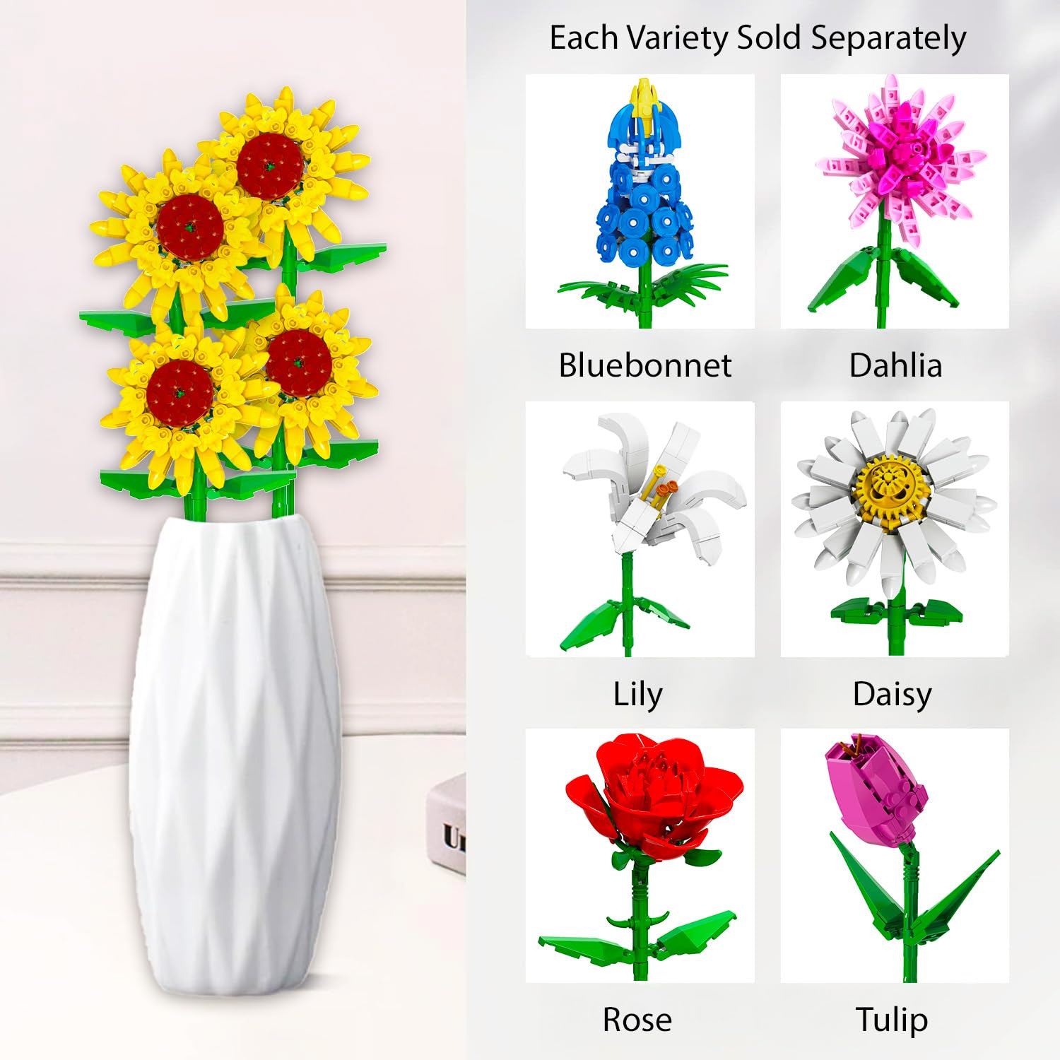 Amazon.com: Brickcraft Bricktanicals Flower Bouquet Set - Bundle