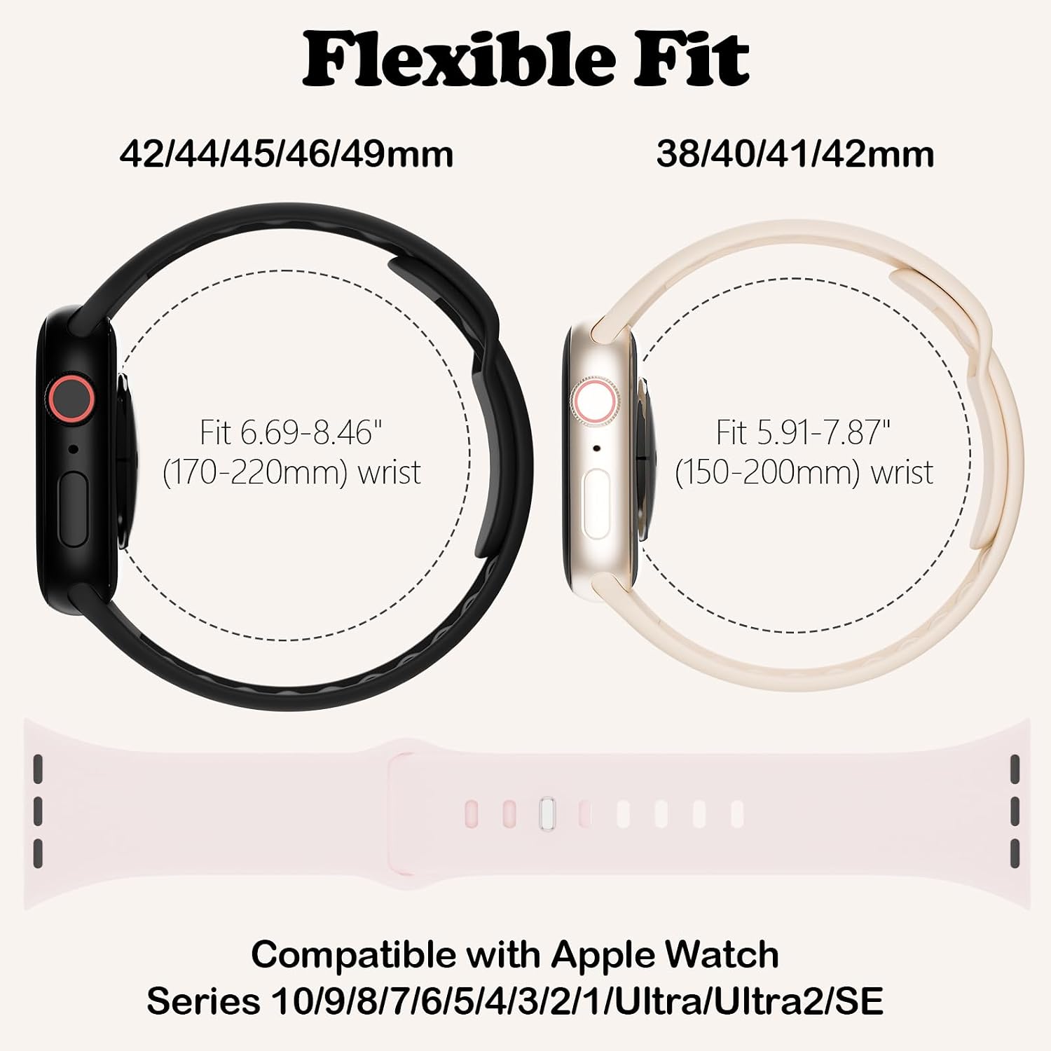 Soft Silicone Sport Band Wave-Grooved Strap for Apple Watch Bands Women Men image 4