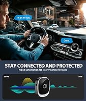 Vista 4 de COMSOON Adaptador Bluetooth AUX para Coche, [Pantalla LED] Receptor Bluetooth 5.3 para Altavoz/Estéreo Doméstico/Auriculares con Cable, Receptor