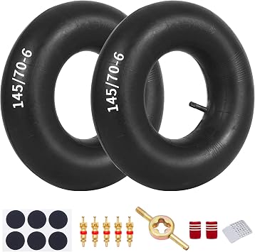 Trkimal 145/70-6 145x70x6 13X4.00-6 4.10/3.50-6 5.30/4.50-6 Inner Tube Compatible for Go Kart ATV Lawn mowers Heavy Duty Cart