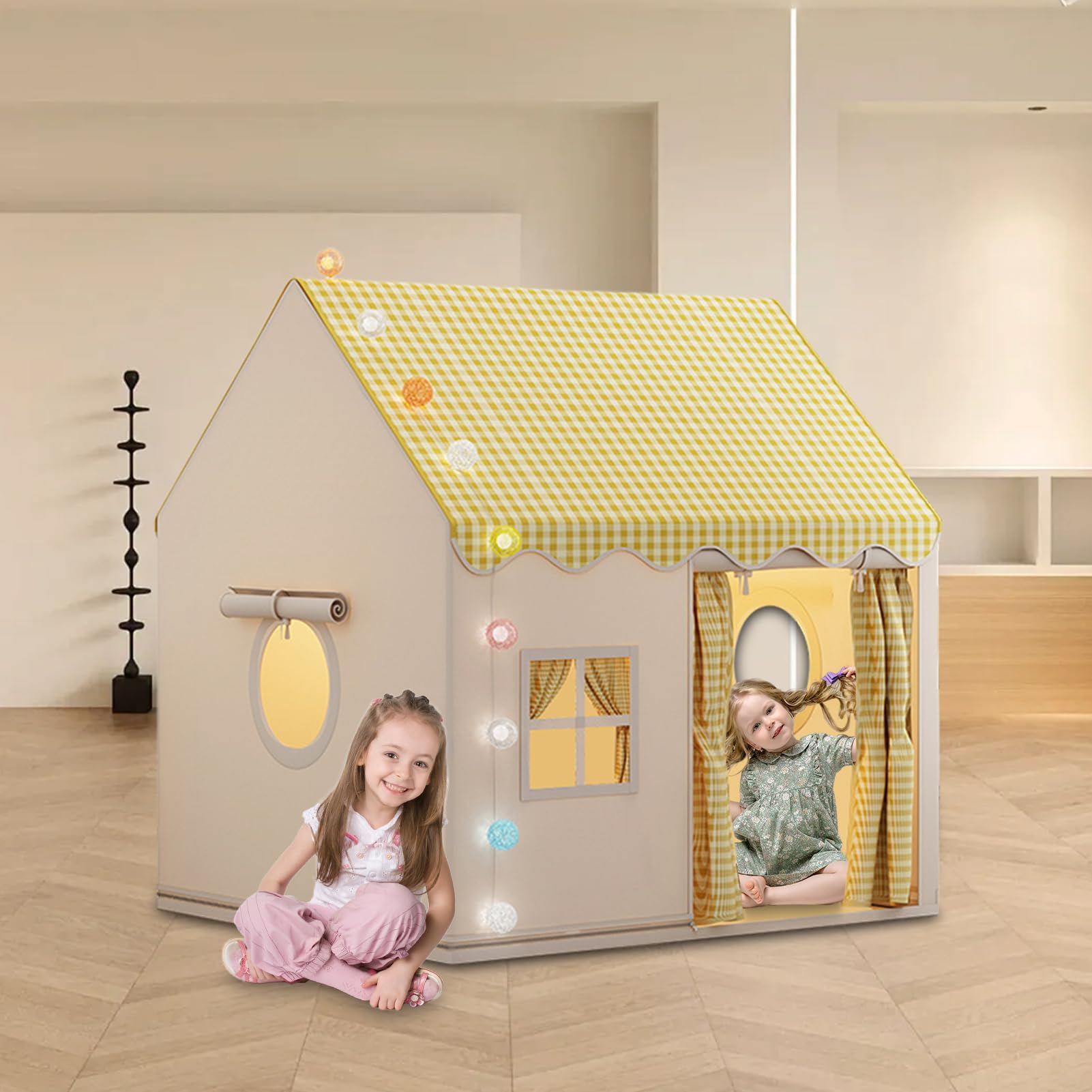 Tenda da gioco per bambini da interno, Tenda da gioco per bambini da interno,Casetta Castello | Casetta da per al coperto, tenda per al coperto di grandi dimensioni