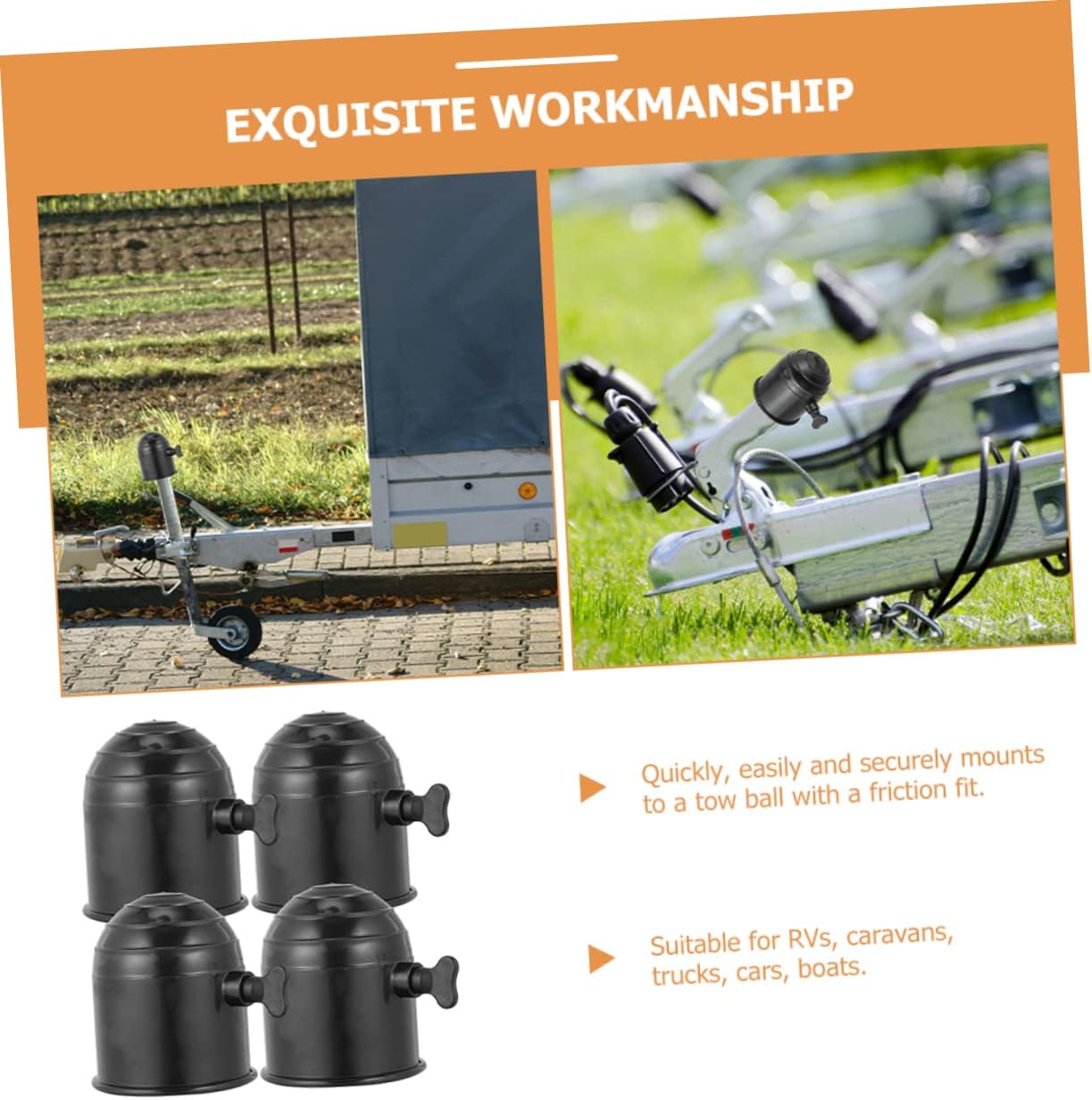 12pcs Trailer Hitch Cover Tow Protector for Trucks Rvs and Trailers Easy Install Stable Fit