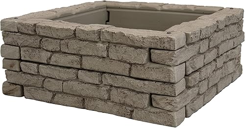 RTS Home Accents Kit de cama de jardín elevada Rock Lock, cuadrado de 48 pulgadas