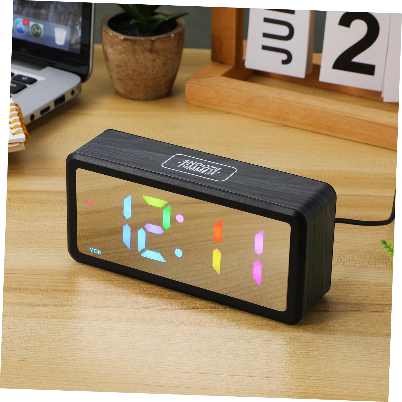 iplusmile Orologio in Con Illuminazione Rgb Con Display Led Regolazione Manuale Legale Per Camera Da e Ufficio