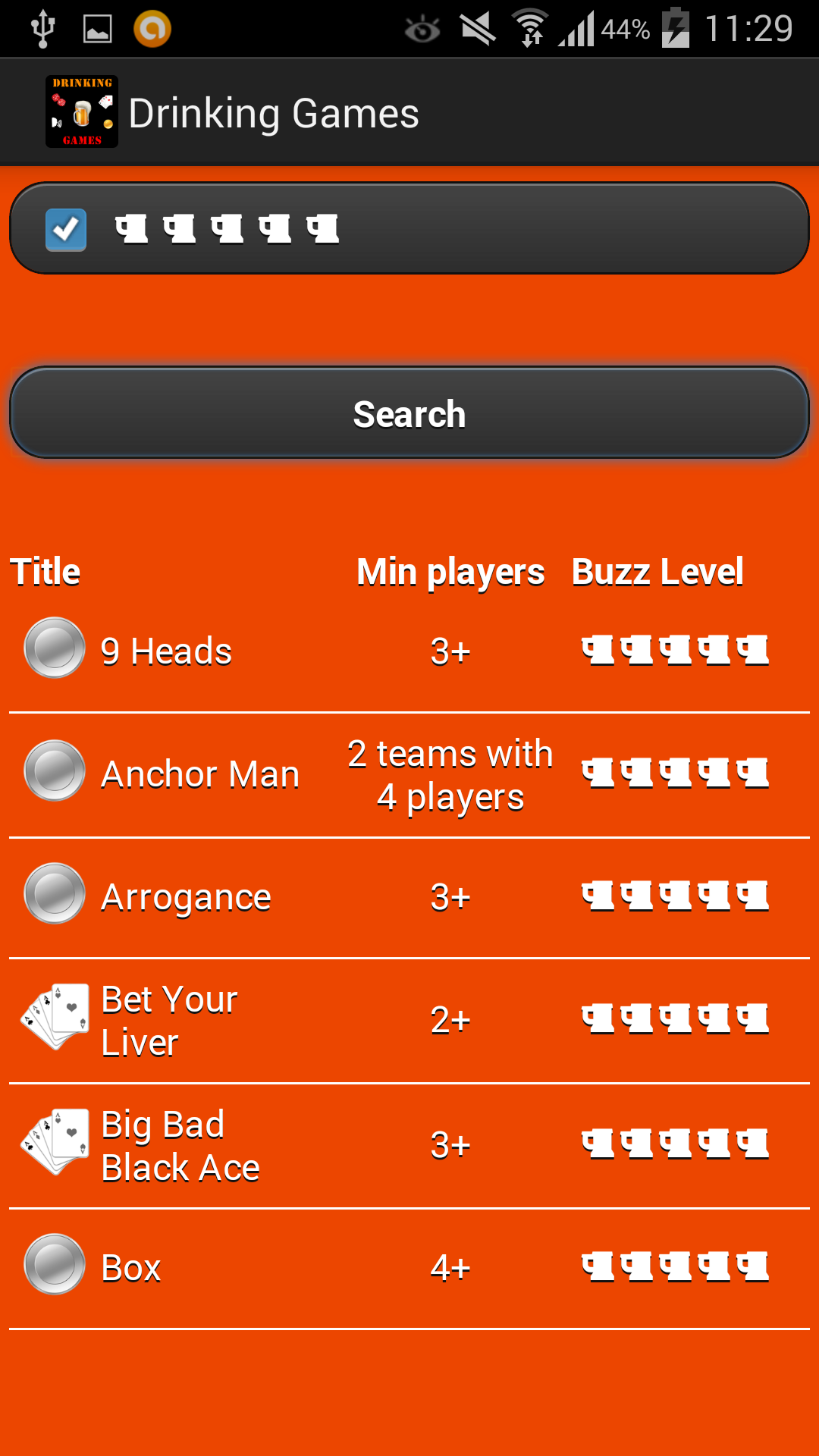 Drinking Games App on Amazon Appstore