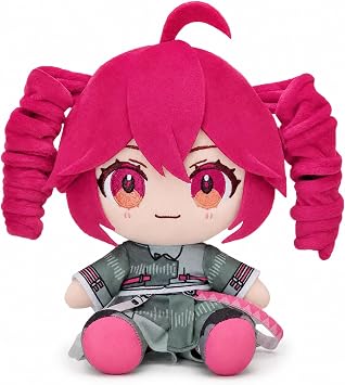8 Inch Red 3D Drill Double Ponytail Anime Character Collectible Plush ToyA Cute Plush Gift for Boys and Girls