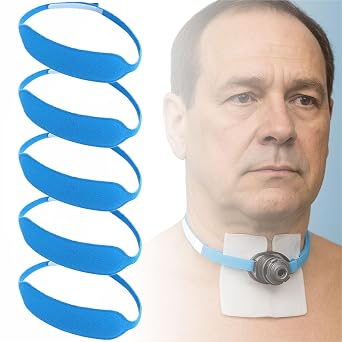 EDWERD Tracheostomy Tube Holder Belt - Disposable Trach Ties Neckband for Laryngectomy, Individually Packaged, 5 Pcs