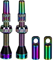 Vista 8 de BWSHLF Vástago de Válvula Sin Cámara Presta 40/44/55/60/65/70/80/100 mm, Kit de Vástago Presta de Aleación Super Ligera con Herramienta