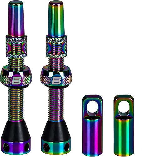 Miniatura 8 de BWSHLF Vástago de Válvula Sin Cámara Presta 40/44/55/60/65/70/80/100 mm, Kit de Vástago Presta de Aleación Super Ligera con Herramienta