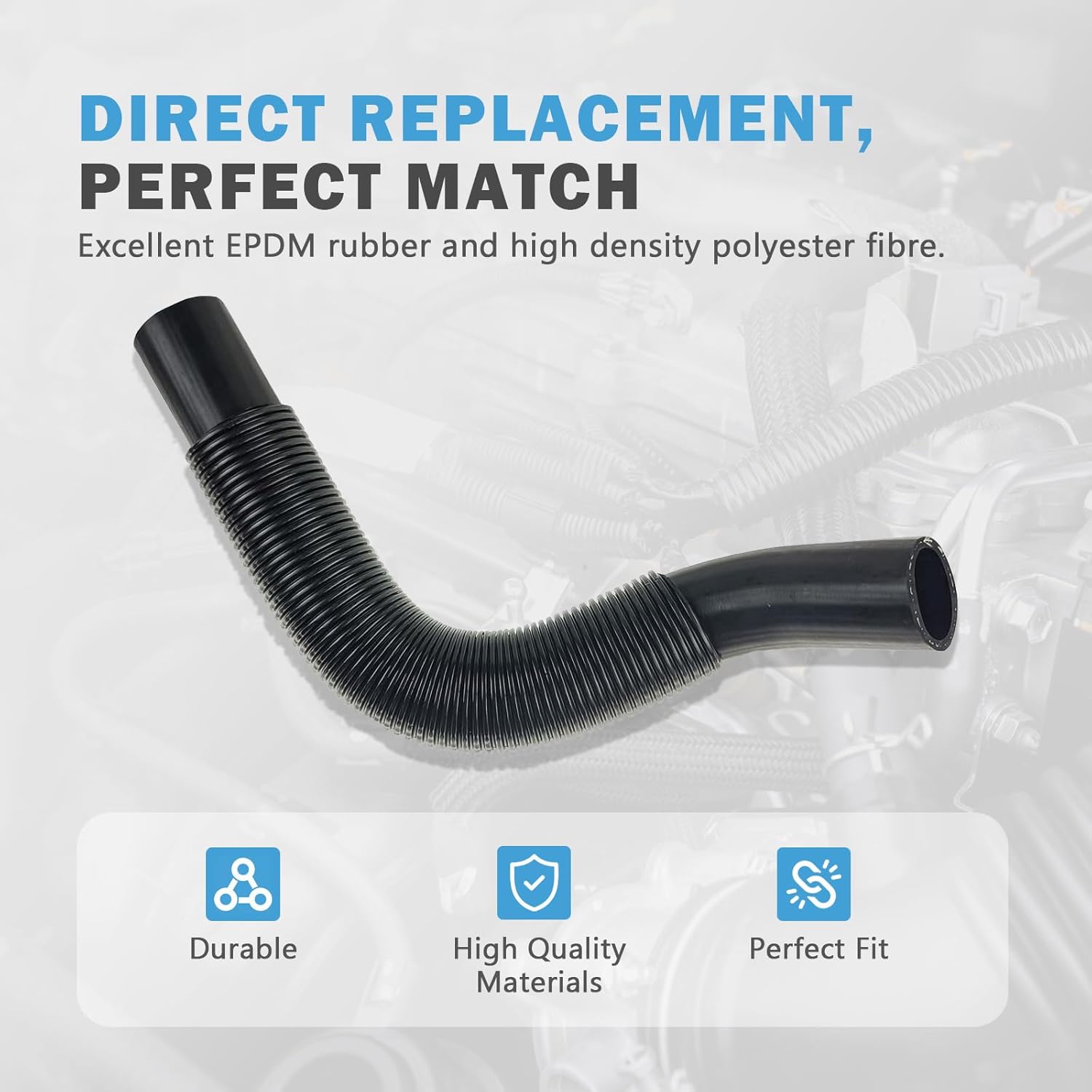 Lower Radiator Hose Compatible with Chevrolet Avalanche Tahoe Silverado 1500 2500 3500 Suburban Replacement for GMC Sierra 1500 2500 3500 Yukon Replace# 88908692 24403L 22827735 22437