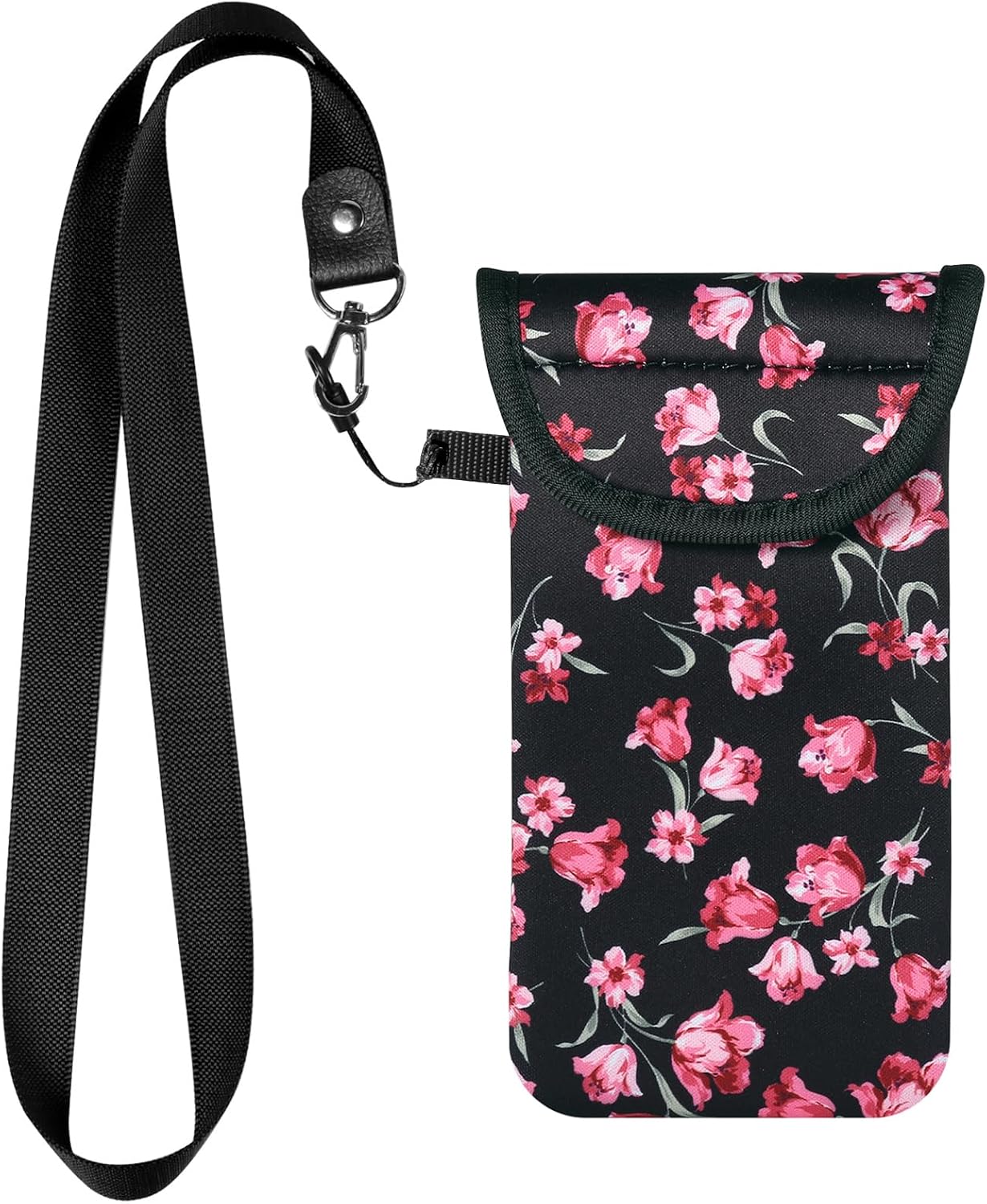 Universal Cell Phone Pouch Neoprene Phone Sleeve w/Belt Clip Loop & Neck Lanyard Strap Compatible for iPhone 17 Pro Max Galaxy S26 Ultra S25 FE S26+ A17 A57 Oneplus 15 Pixel 10 Pro XL Poco X8 Pro Max