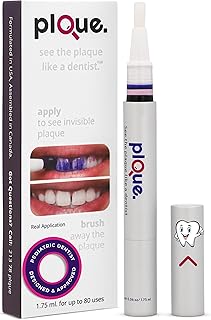 Plaque Disclosing Pen for a Brighter Smile -Designed by a Pediatric Dentist- Visual Brushing Aid to See The Invisible Plaque. No More Messy Tablets or Unpleasant Taste.