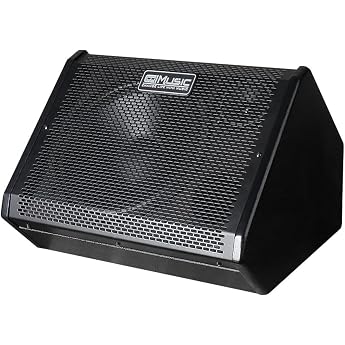 Coolmusic DM80 AMP 80 Watt Electronic Drum Amplifier Keyboard Amplifier with Aux In and Bluetooth, 2 Inputs, 3-Band EQ and DI