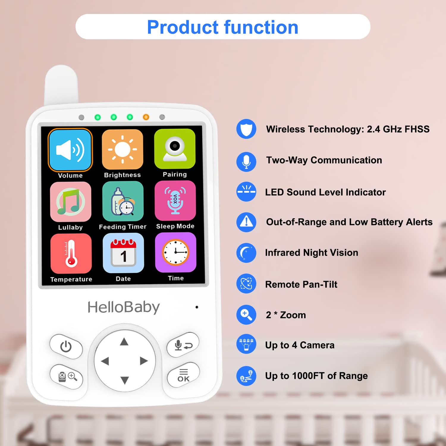 HelloBaby HB41 Product Function Overview
