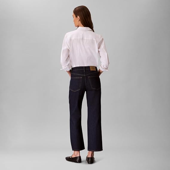 Calvin Klein Womens High Rise Ankle Bootcut Jeans