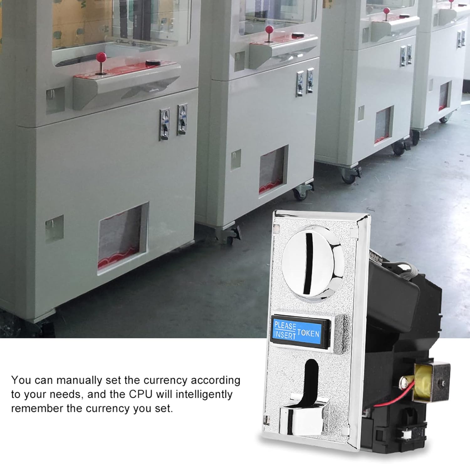 Selector, DC 12V Smart Slot Comparable Roll Down Mech Electronic Door for Game Vending Machine