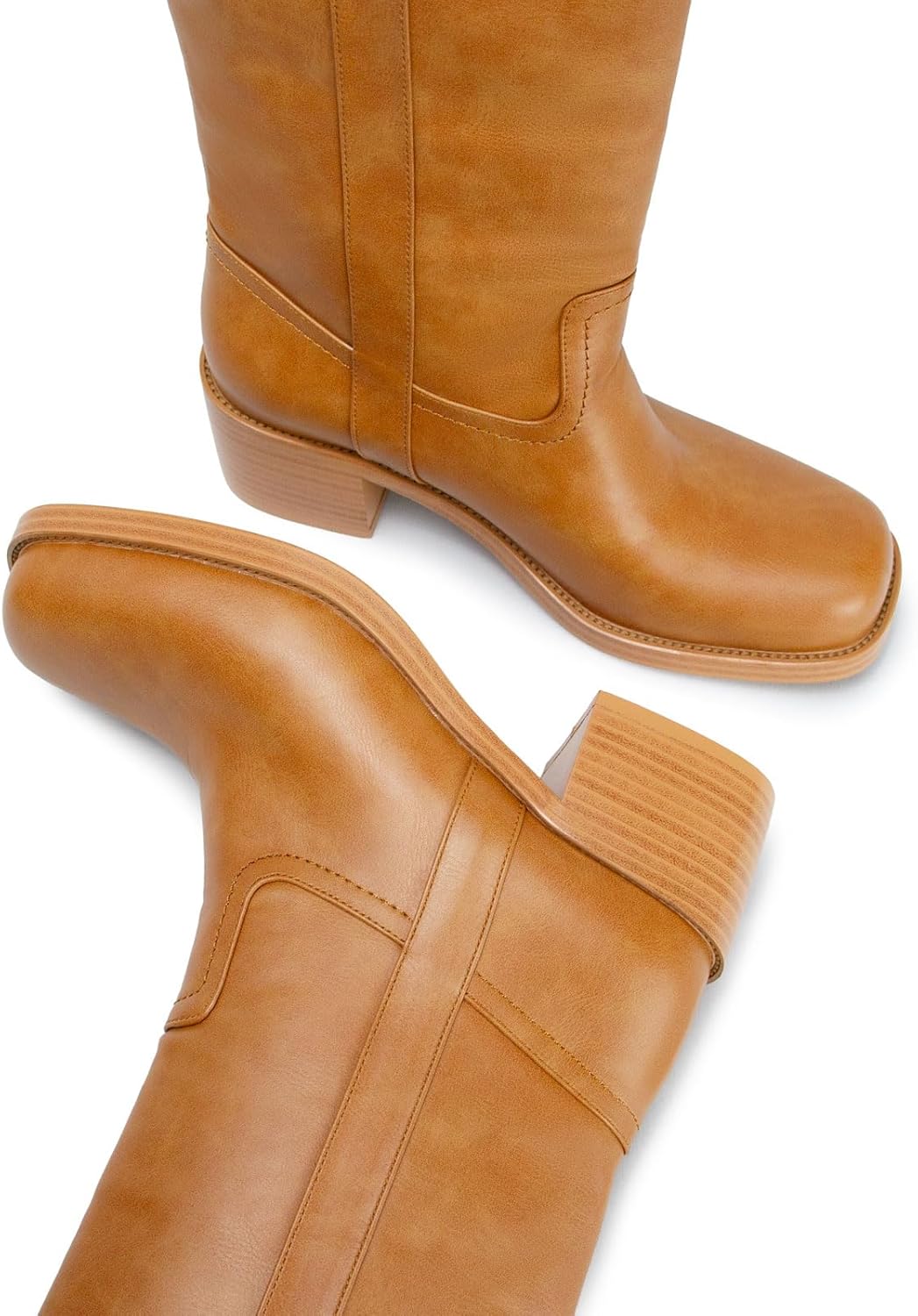 Stylish Wide Calf Knee High Boots with Chunky Block Heel for Effortless Comfort