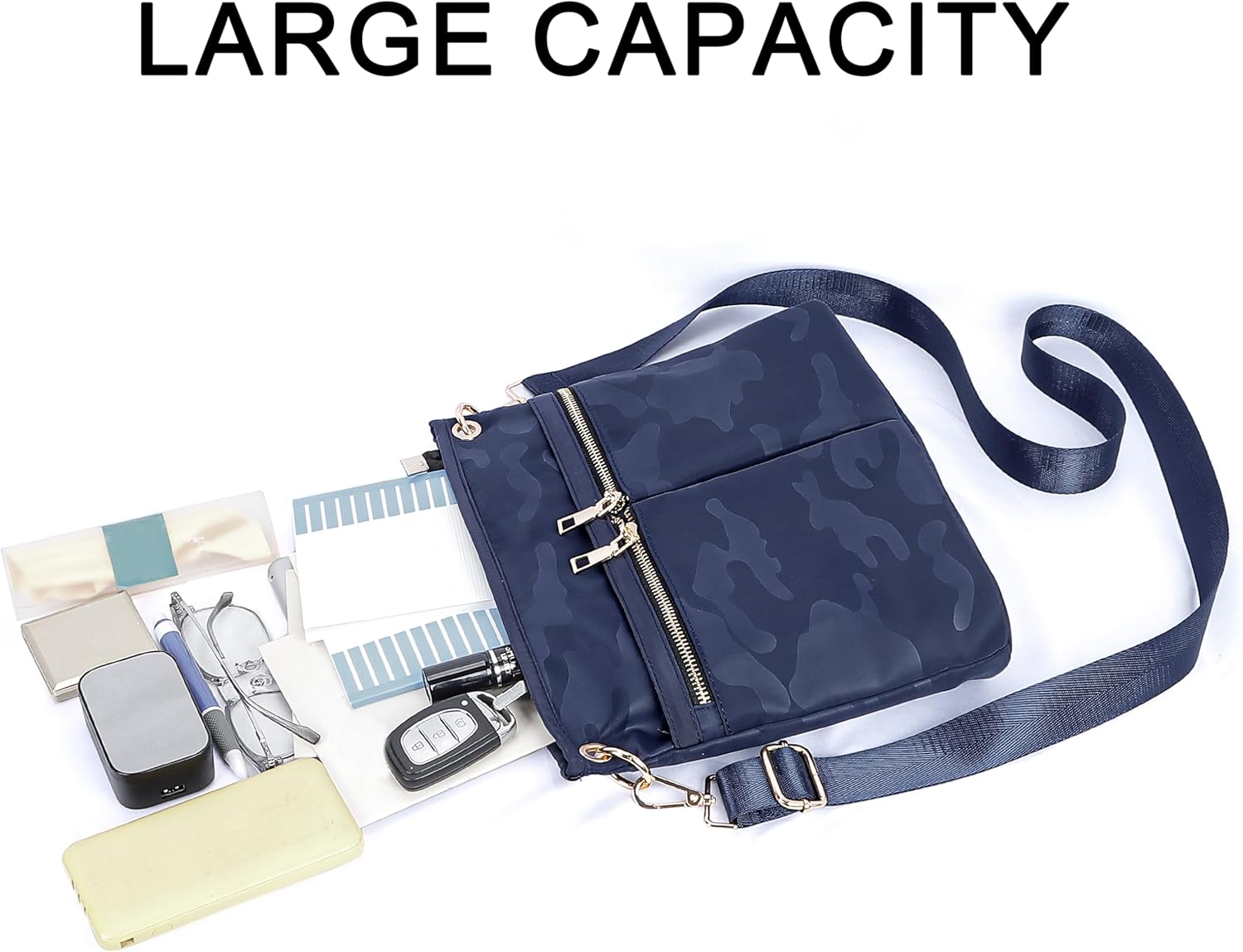 Crossbody Nylon Handbag Women High Texture Shoulder Bag Multi-Pocket Lightweight Shopping Messenger Bag - Image 4