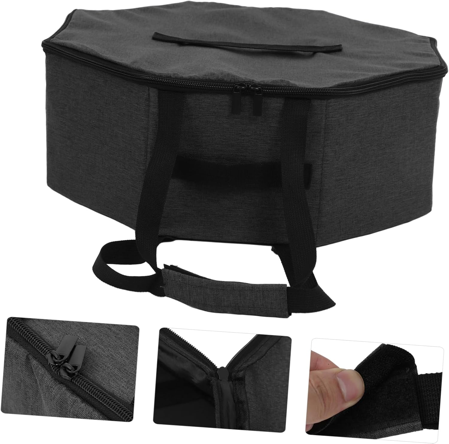 Ciieeo Foldable Cowboy Hat Storage Bag Portable Travel Case with Handle Efficient Organizer for Caps and Hats Tidy Storage for Outdoor Activities