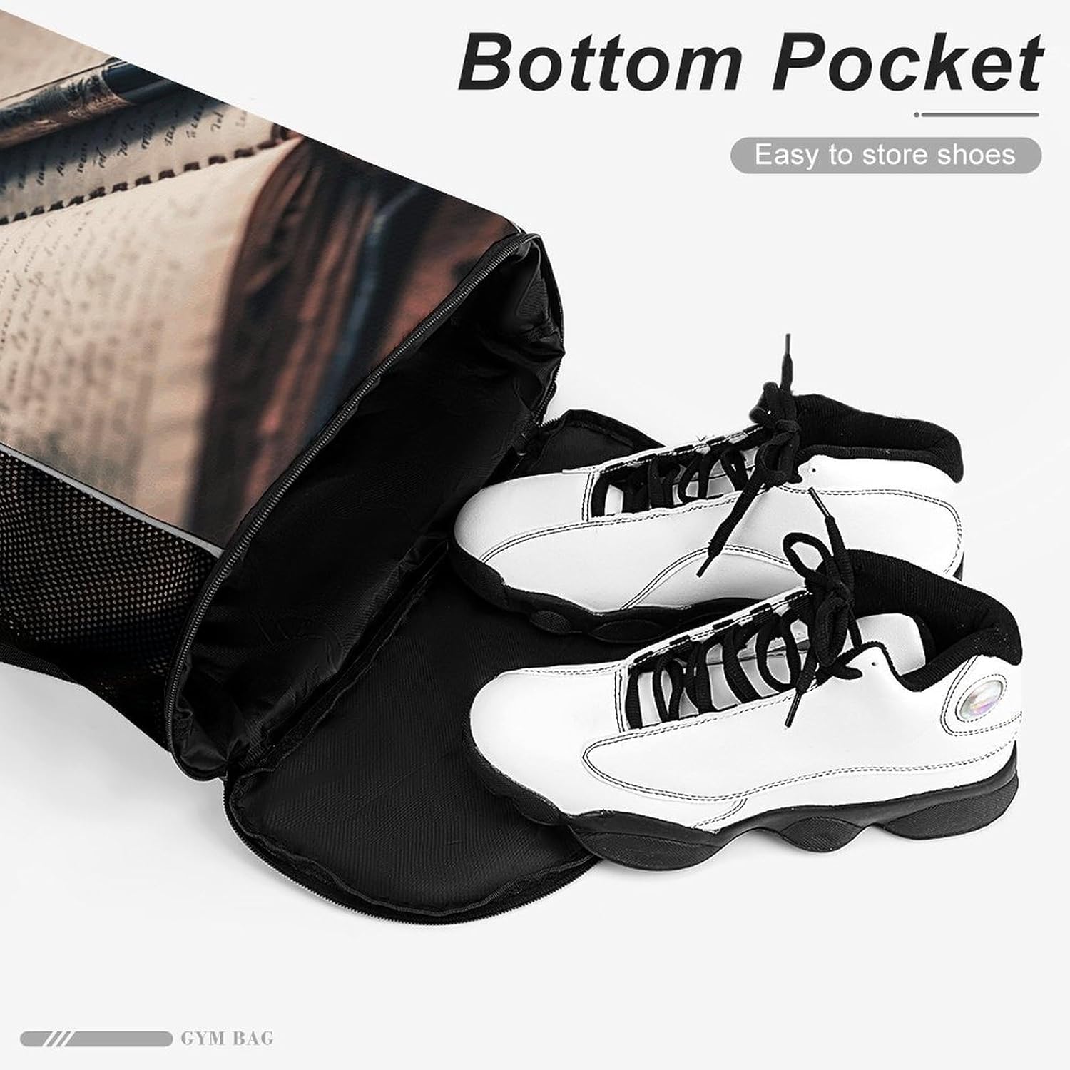 Sports Drawstring Backpack Notes Taken Lightweight Backpack Dry And Wet Separation Large Capacity