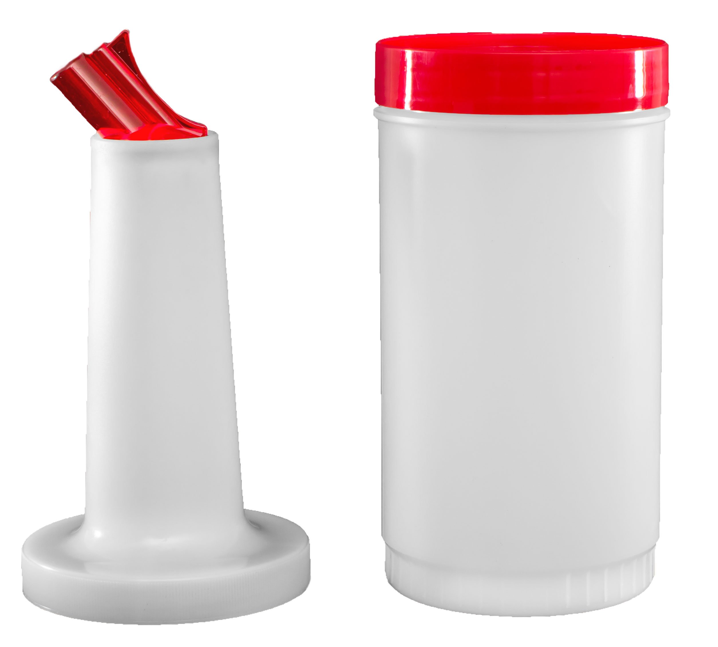 1 qt. Plastic Bar Pour Bottle w/Red Spout, Each