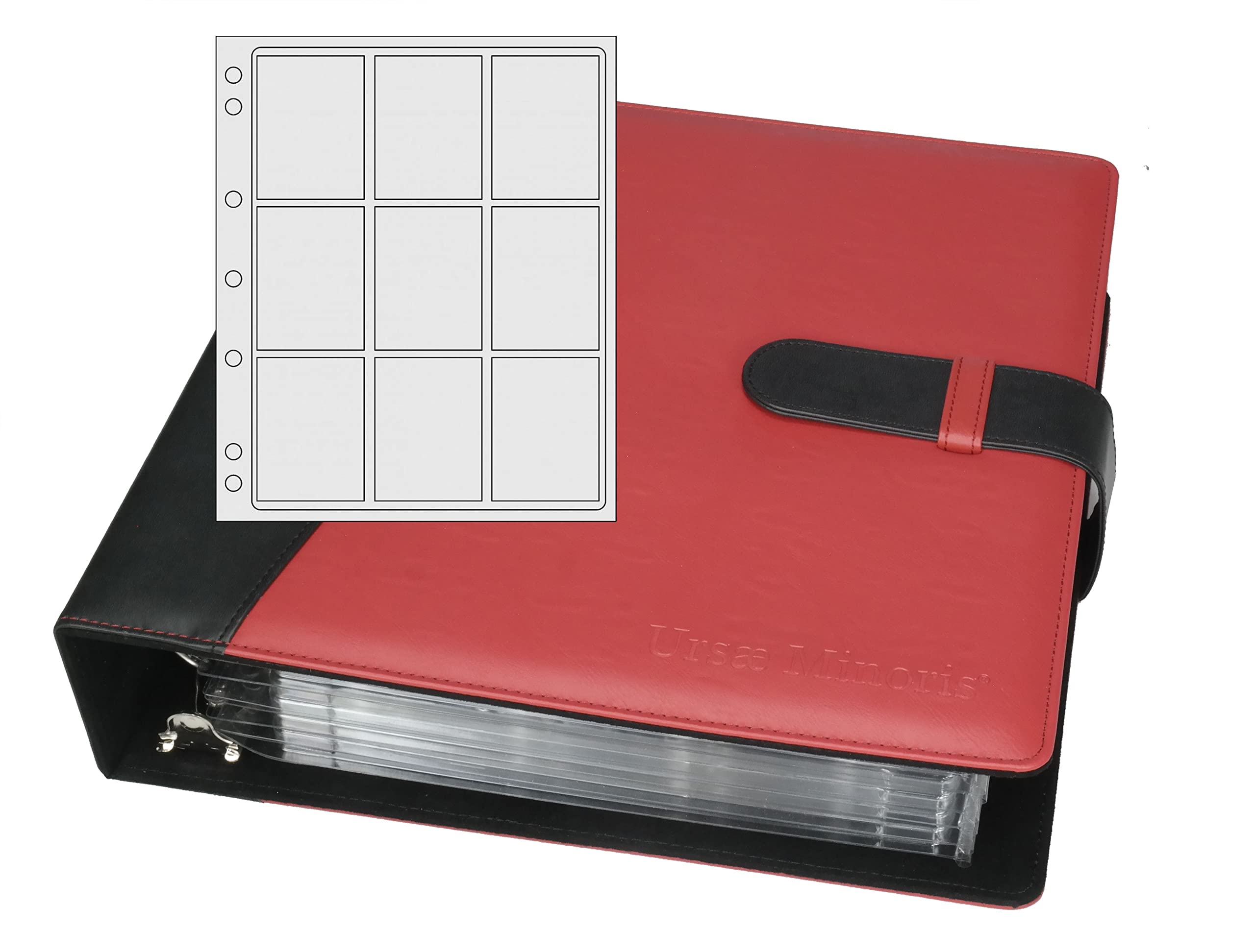 Ursae Minoris Echelon Album with Collector's Pages for 36 Coins in Standard Certified or Certified-Style Holders PCGS, NGC, ANACS, Lighthouse, Guardhouse, BCW, Ursae Minoris – Burgundy