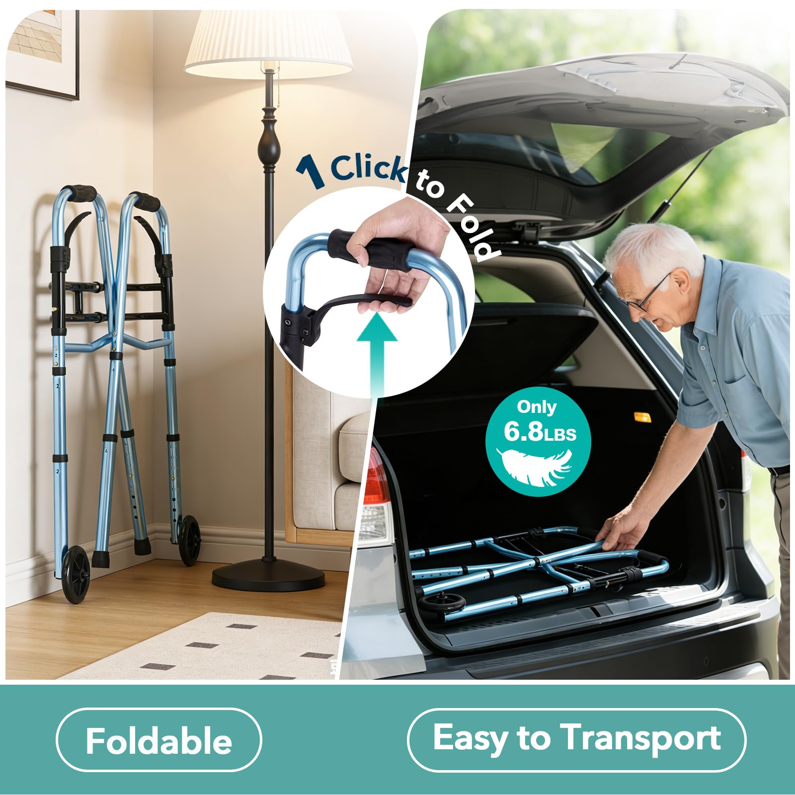 Narrow Walker for Seniors - HOMENURSE Z3 -7 Narrow Walker for Seniors - HOMENURSE Z3 -7