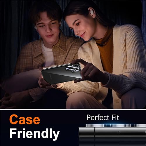 Miniatura 6 de UniqueMe Protector de pantalla para Samsung Galaxy S24 Ultra, compatible con fundas, vidrio templado 9H transparente, antiarañazos, 9H para S24