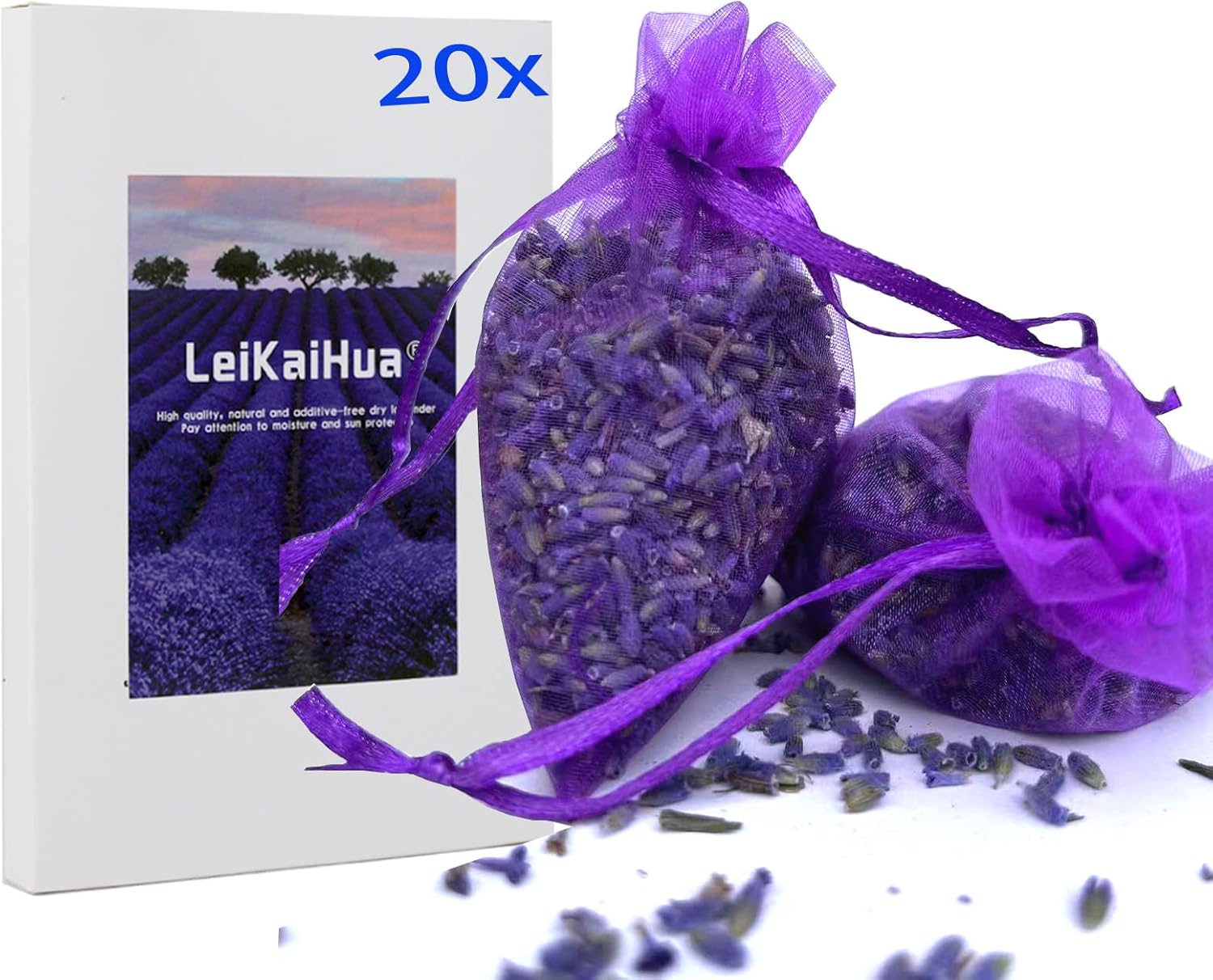 Lavender Filled Bags 20X7g Lavande Sachets Parfumés Fleur de pour