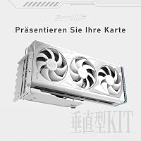 EZDIY-FAB Függőleges GPU Tartó PCIe 4.0 Riser Kábellel - 115mm Fehér Shield Sorozat RTX40 Kártyákhoz - Teljes PCIe Slotokhoz 6