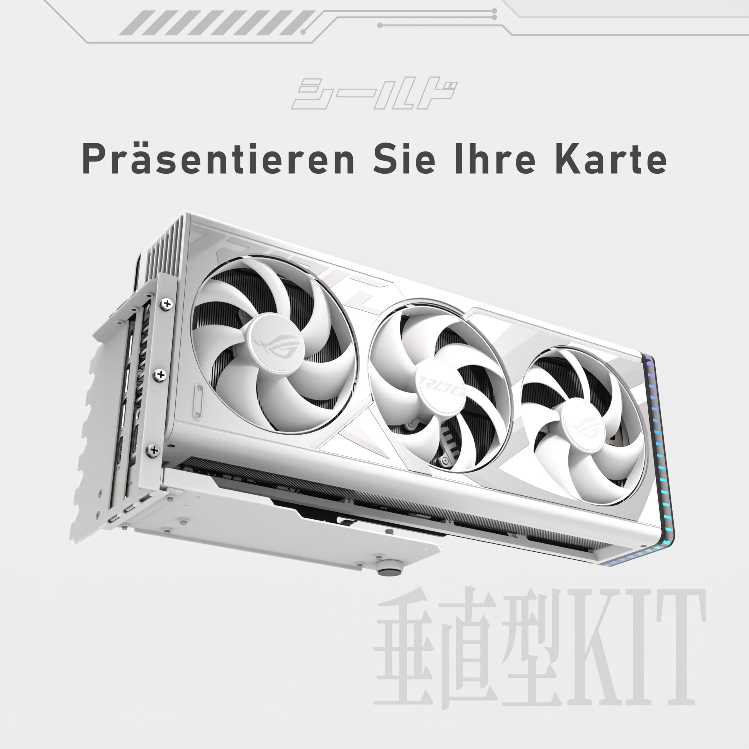 EZDIY-FAB Shield Series - Soporte vertical para GPU para tarjetas gráficas, cable elevador PCIe 4.0 de alta velocidad, extensión flexible de 115 mm, conector de 90°, compatible con ranuras PCIe
