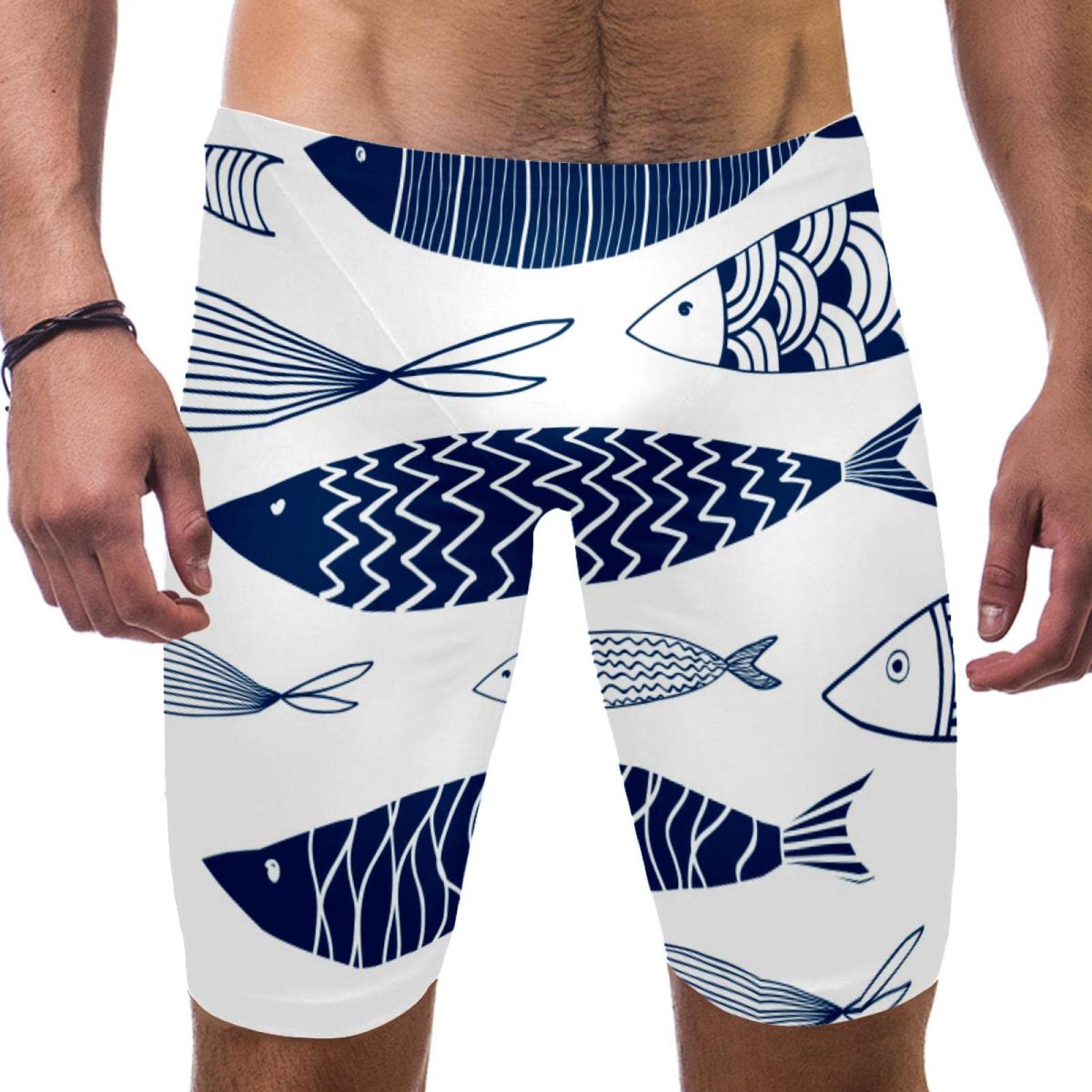 Jammer de natación para hombre en azul multicolor talla L 7