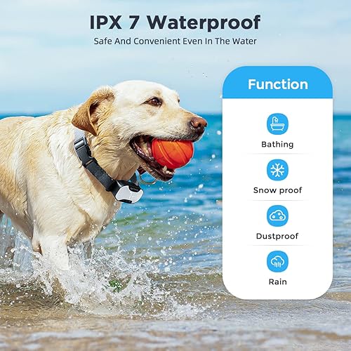 Miniatura 7 de Collar antiladridos para perros, collar antiladridos recargable, IP67, impermeable, ajustable, sensibilidad e intensidad, vibración, pitido,
