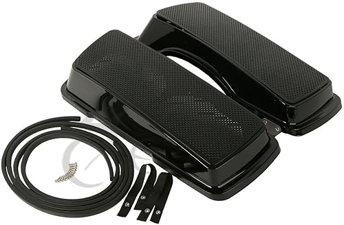 Miniatura 2 de TCT-MOTORPARTS Tapas de altavoz de alforjas dobles ABS de 6 x 9 pulgadas para modelos Harley Touring 1993-2013 FLT FLHT FLHTCU FLHRC Road King
