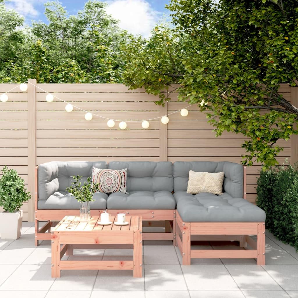 Salon de jardin 5 pcs en bois pour savourer la douceur des beaux jours
