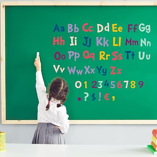 Miniatura 5 de Juego combinado de 134 letras de 5 pulgadas letras de pizarra para aula número de letra recortada para tablón de anuncios decoración del hogar y la