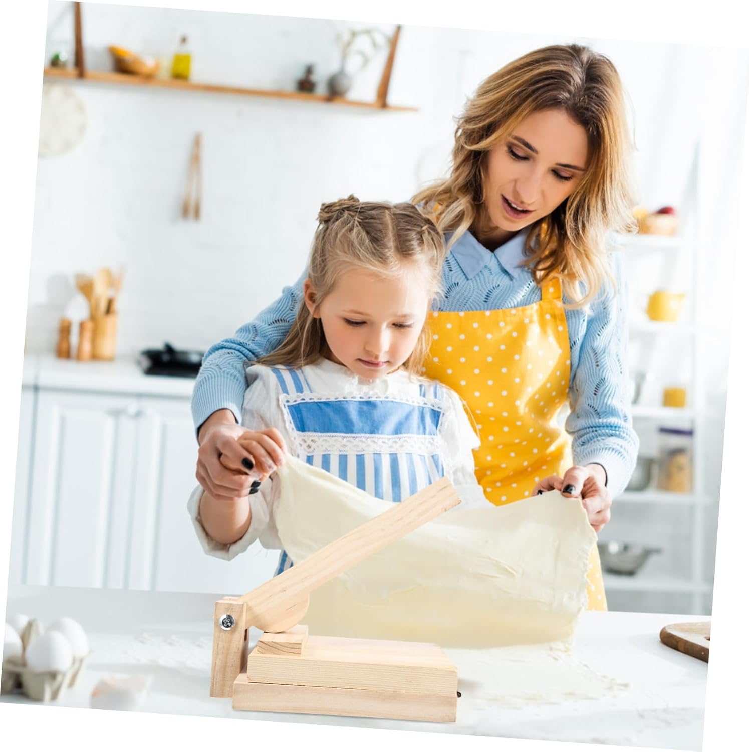 Creative Dumpling Wrapper Maker Dumpling Skin Maker Wooden Dough Presser Tool