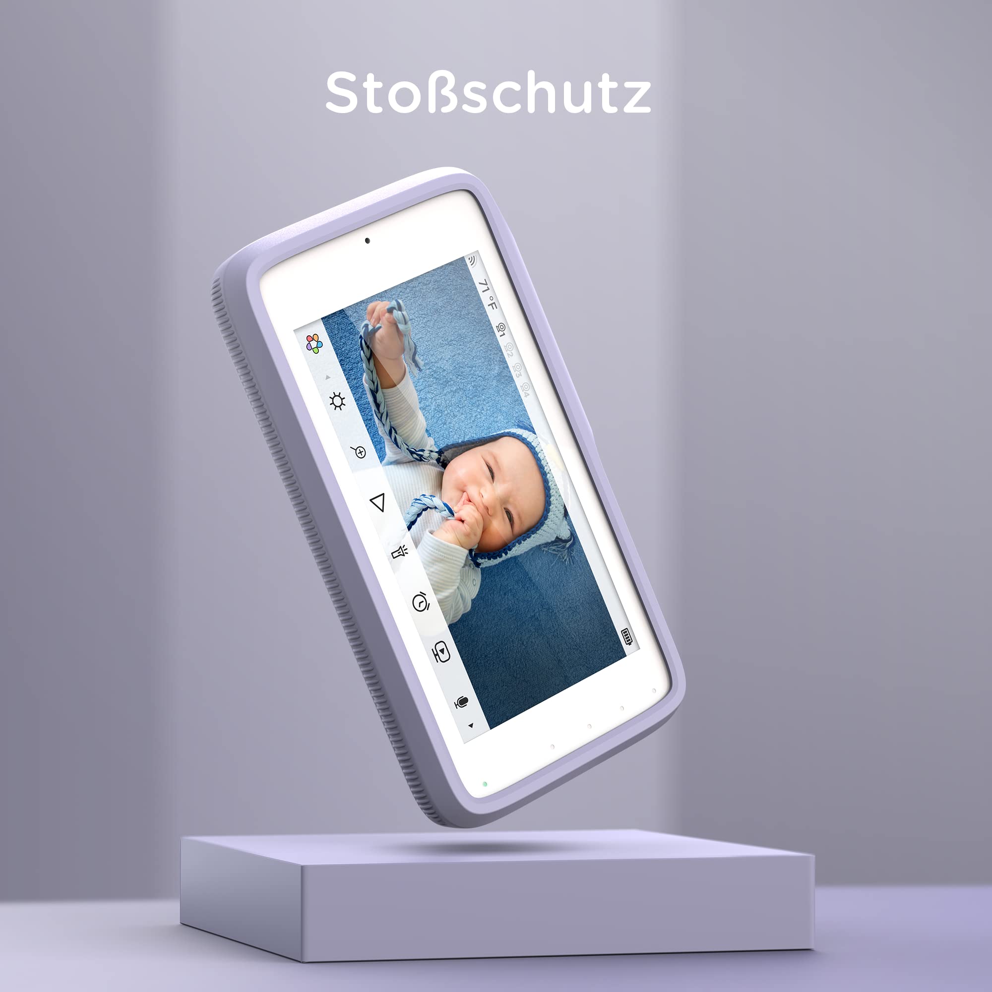 Hubble Connected Nursery Pal Premium Vigilabebes con Camara, Pantalla táctil de 5 pulgadas, modo de privacidad, visión nocturna, sensor de temperatura ambiente y aplicación para teléfono inteligente