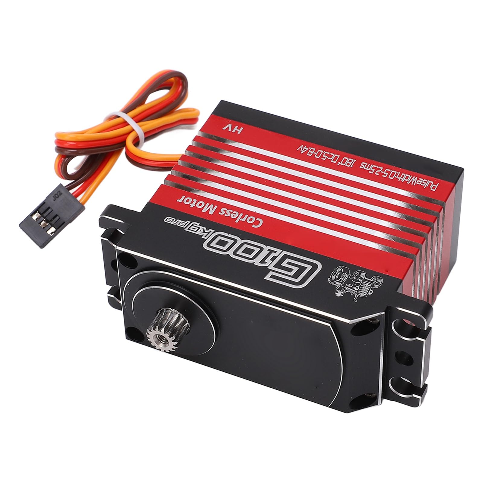 CHICIRIS Cyfrowy Serwosilnik o Wysokim Momencie Obrotowym 100 KG Wodoodporna Przekładnia Kierownicza RC z ochroną IP67 dla 1/5 1/6 RC Car Robot Boat Helicopter